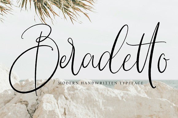 Beradetto: A Script Handwritten Font for Creative Product Design