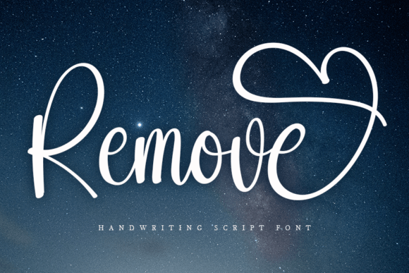 Remove: A Script Handwritten Font for Modern Web Design