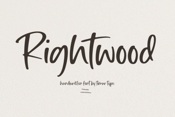 Rightwood: The Modern Script Font That Elevates Your Brand