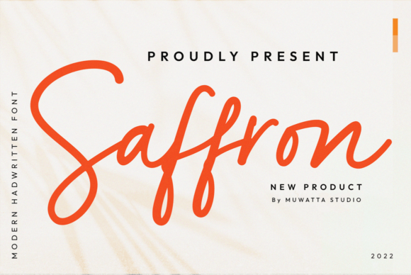 Saffron: A Script Handwritten Font for Bold Branding and Creative Design