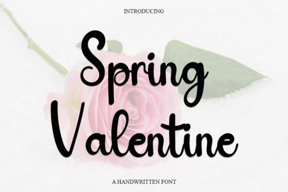 Spring Valentine: A Script Font for Elegant Branding and Web Design