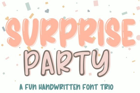 Surprise Party Trio: A Fun, Bubbly Script Font for Birthday Creativity