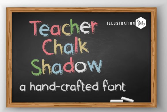 Teacher Chalk Shadow: A Friendly Handwritten Font for Creative Branding